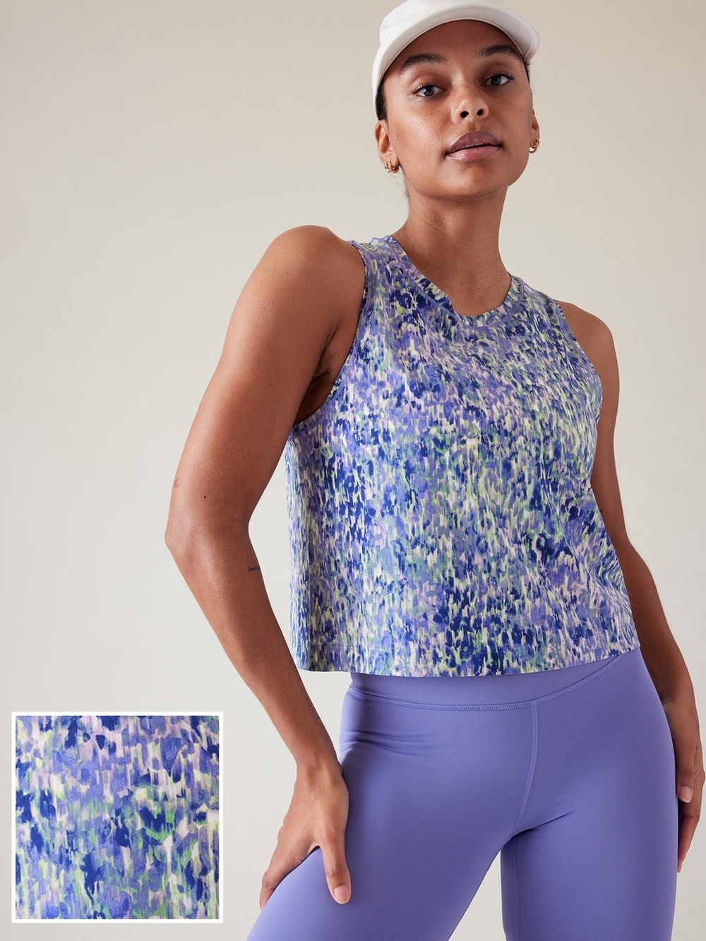 NEW! Athleta Ultimate Muscle Tank Top Crew Neck Purple Medium - Picture 2 of 12